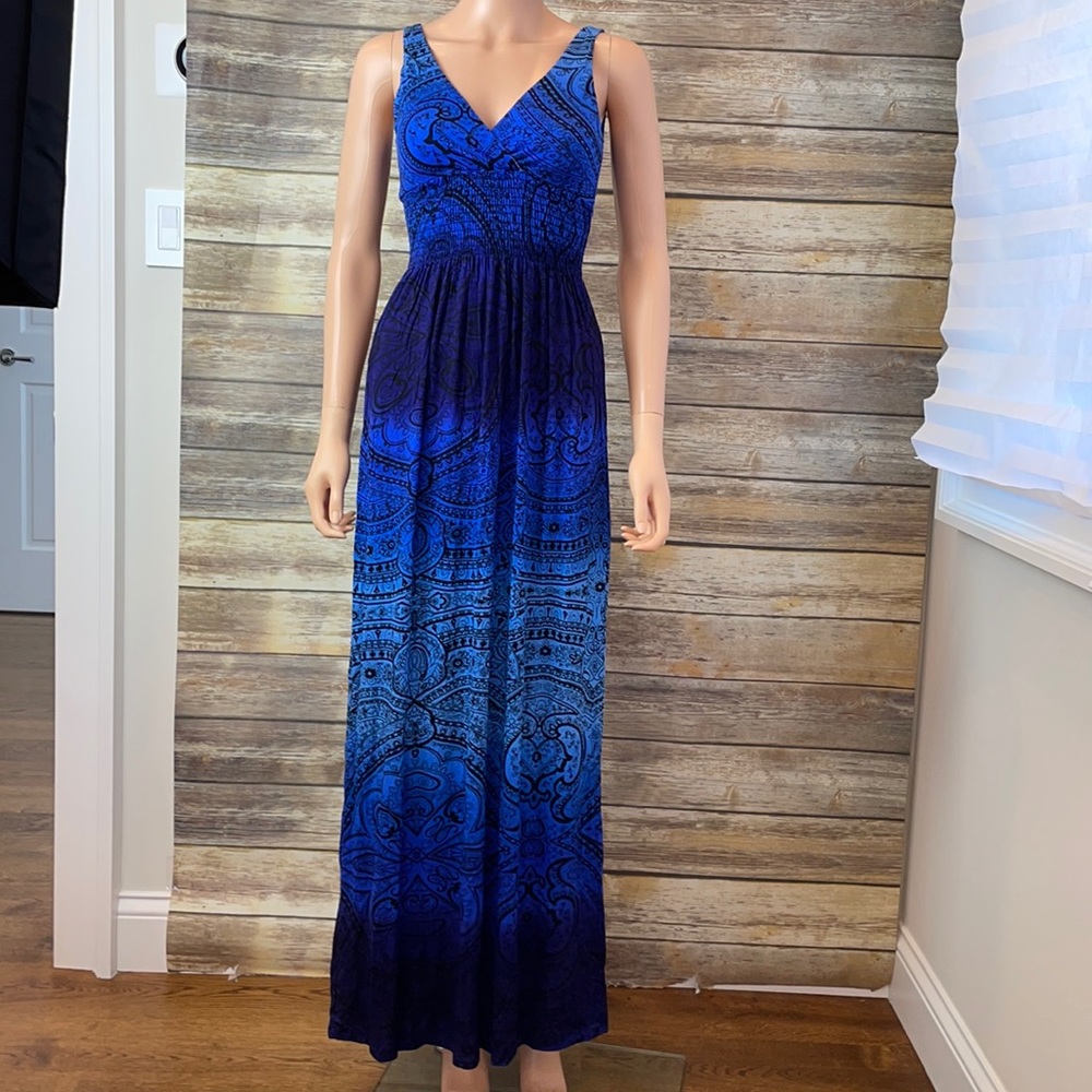 Aqua Blue/Purple Paisley Sundress NWT